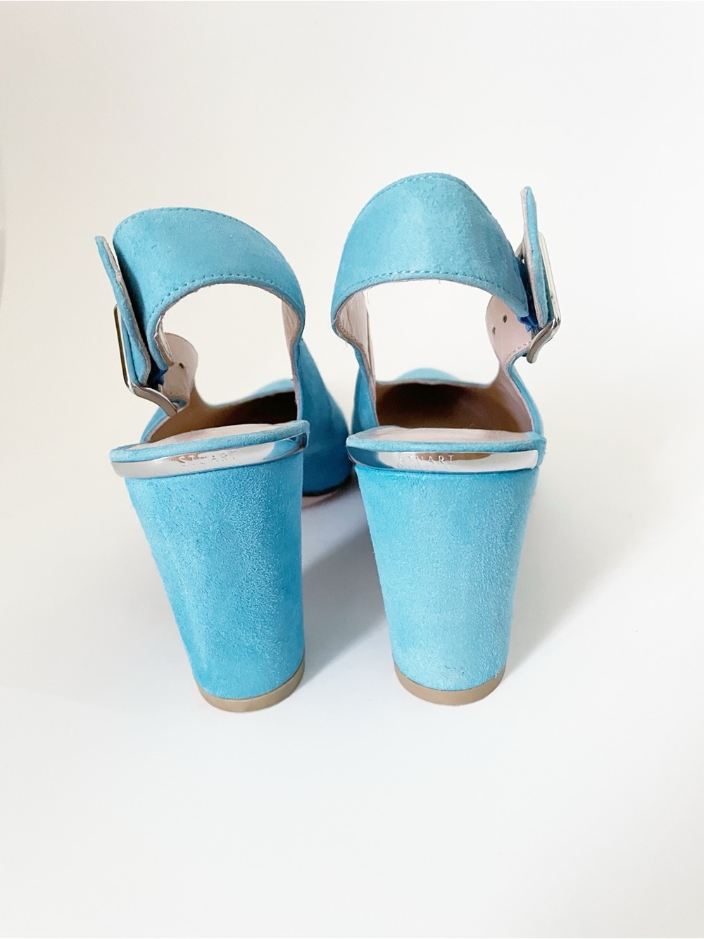 Stuart WEITZMAN blue suede slingback pumps size 7.5 - Picture 8 of 13